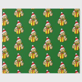 Weihnachtsbärenwackelpapier Geschenkpapier