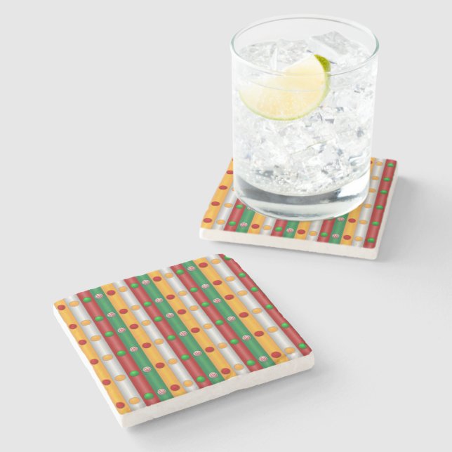 Weihnachtsbars Steinuntersetzer (Seitenansicht)