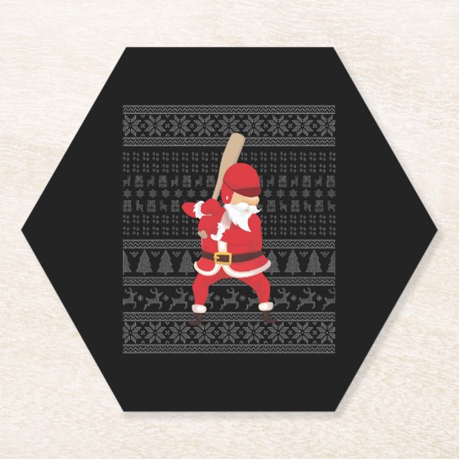 WeihnachtsBaseball 4 Untersetzer (Vorderseite)