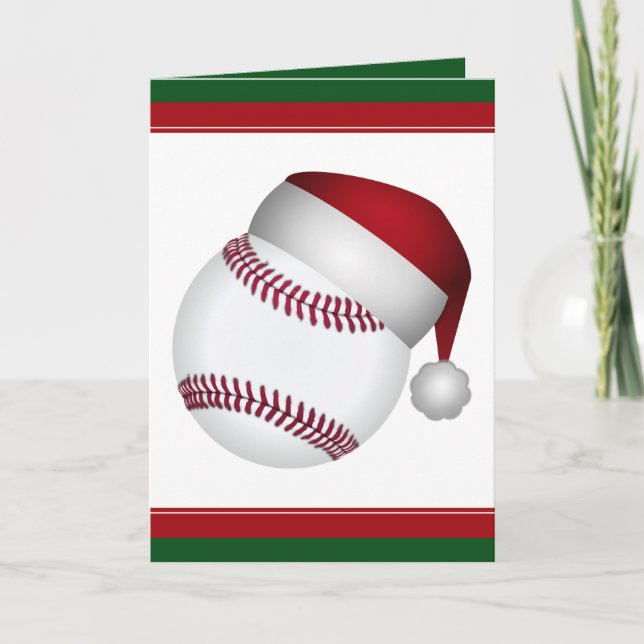 WeihnachtsBaseball Feiertagskarte (Vorderseite)