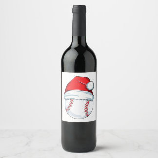 WeihnachtsBaseball für Kinder Männer Ball Santa Pa Weinetikett