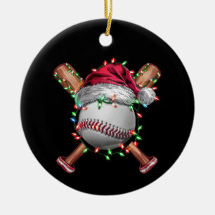 Weihnachtsbaseball Santa Sport Xmas Ferien Keramik Ornament