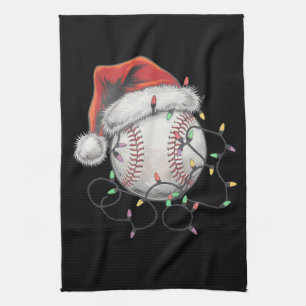 WeihnachtsBaseball-Spieler Geschirrtuch