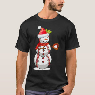 WeihnachtsBaseball T - Shirt für Kinder Männer B