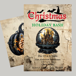 Weihnachtsbash im Gotischen Haus Halloween Einladung