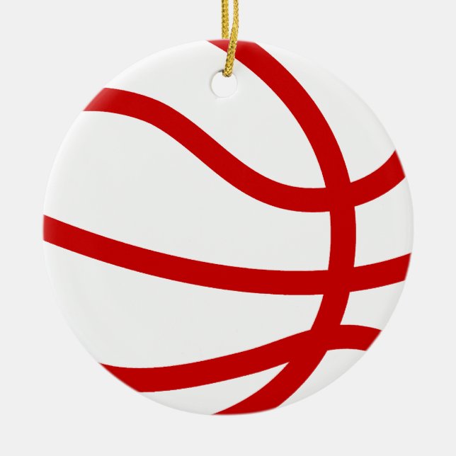 Weihnachtsbasketball Keramikornament (Vorne)