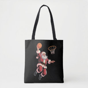 Weihnachtsbasketball Sportliebhaber Santa spielt  Tasche