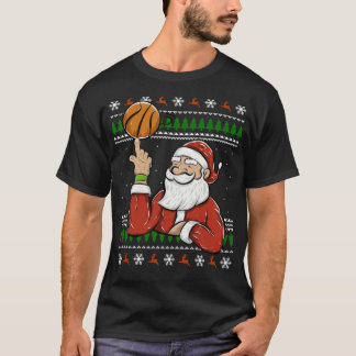Weihnachtsbasketball Weihnachten cooles Becken T-Shirt