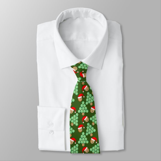 Weihnachtsbasketball Weihnachtsmannmützen Krawatte (Gebunden)