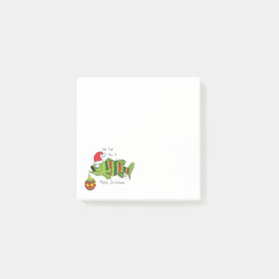 Weihnachtsbass Fischen Niedlicher Cartoon Post-it Klebezettel