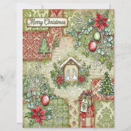 Weihnachtsbastelpapier Krippenszene
