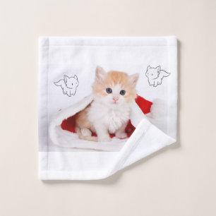 Weihnachtsbath Handtuch Sets, Weihnachtskätzchen Badhandtuch Set