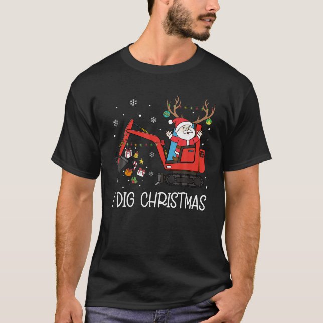 Weihnachtsbaubagger B T-Shirt (Vorderseite)