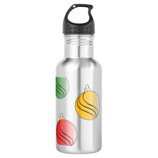 Weihnachtsbaubals Edelstahlflasche (Vorderseite)
