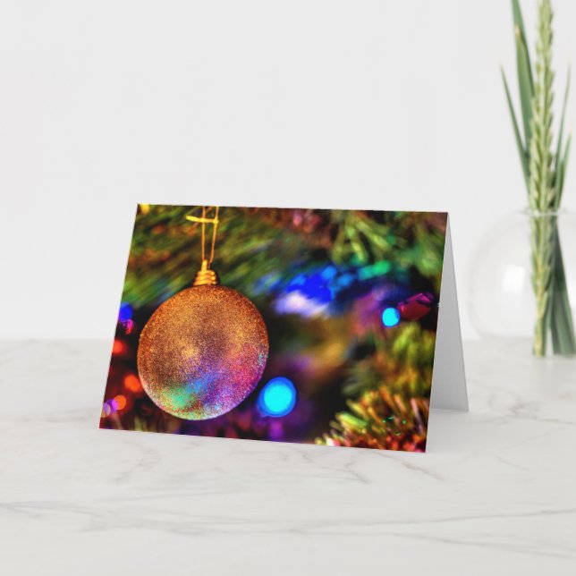 Weihnachtsbauble Feiertagskarte (Vorderseite)