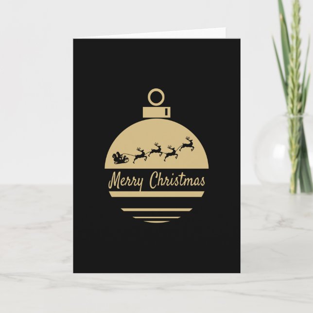 Weihnachtsbauble Frohe Weihnachten Karte (Vorderseite)