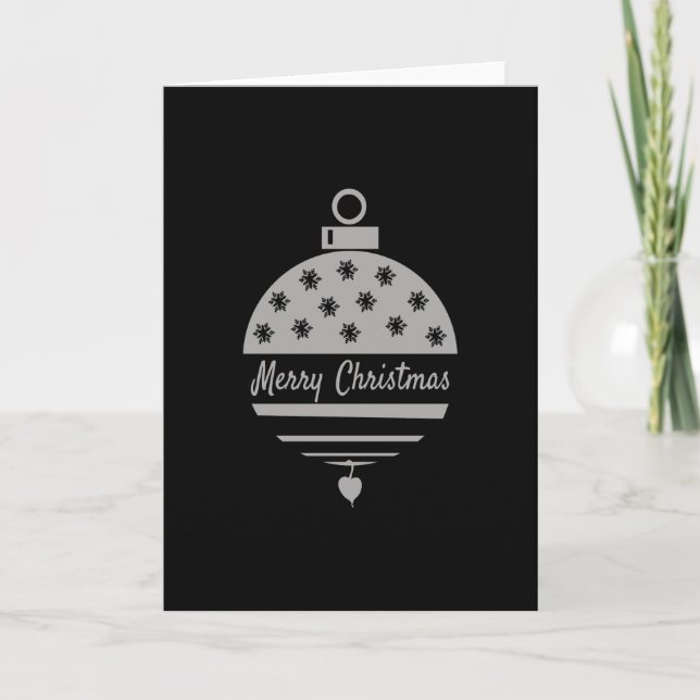 Weihnachtsbauble Frohe Weihnachten Karte (Vorderseite)