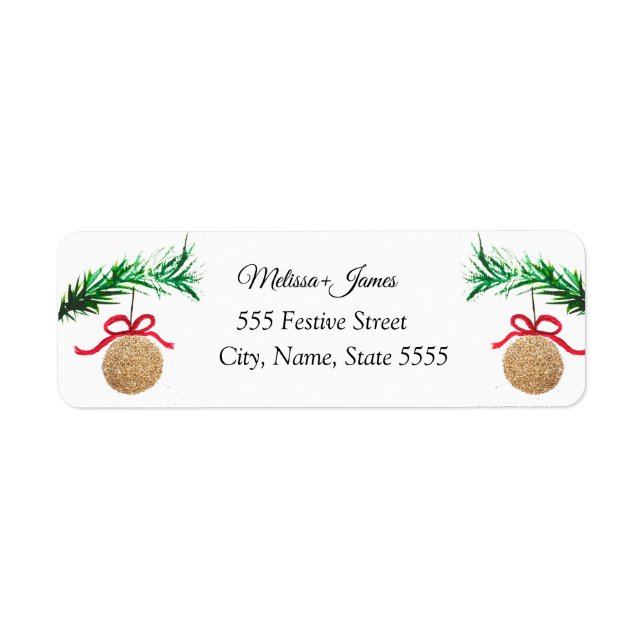 Weihnachtsbaubles Vintag Retro Pine Wedding (Vorne)