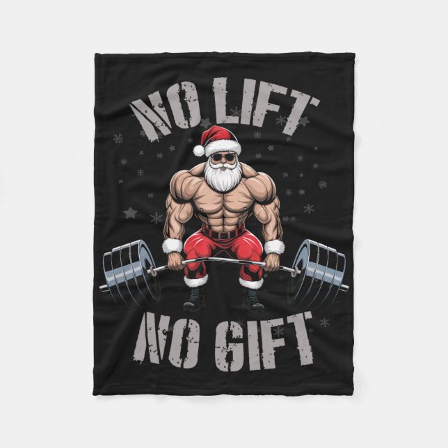 Weihnachtsbauer - Bodybuilding Santa Weightl Fleecedecke (Vorderseite)