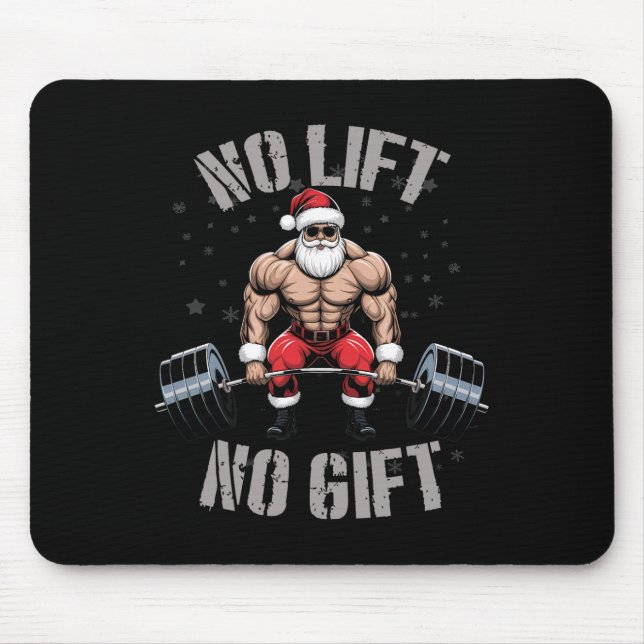 Weihnachtsbauer - Bodybuilding Santa Weightl Mousepad (Vorne)