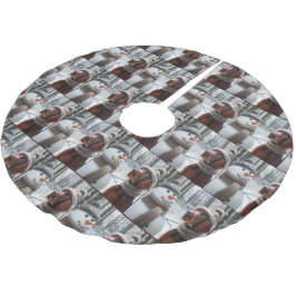 Weihnachtsbauer mit Snowman Polyester Weihnachtsbaumdecke