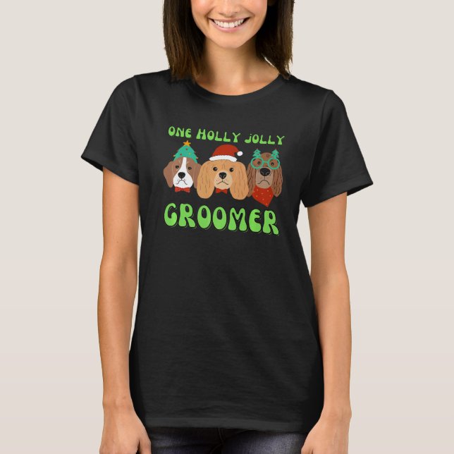 Weihnachtsbäuerhund zum pflegen im Salon T-Shirt (Vorderseite)