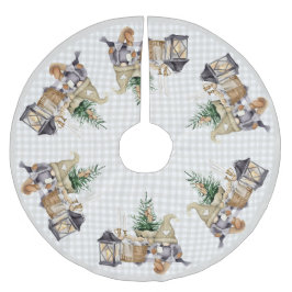 Weihnachtsbauernhof BOHO Gnomes Polyester Weihnachtsbaumdecke