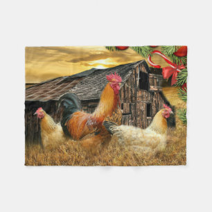 Weihnachtsbauernhof Hen Barn Coop Fleecedecke