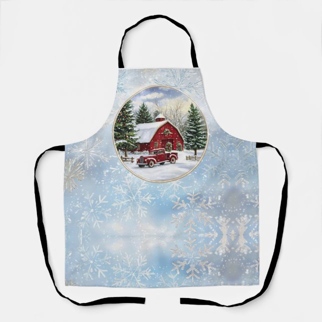Weihnachtsbauernhof Schürze (Vorderseite)