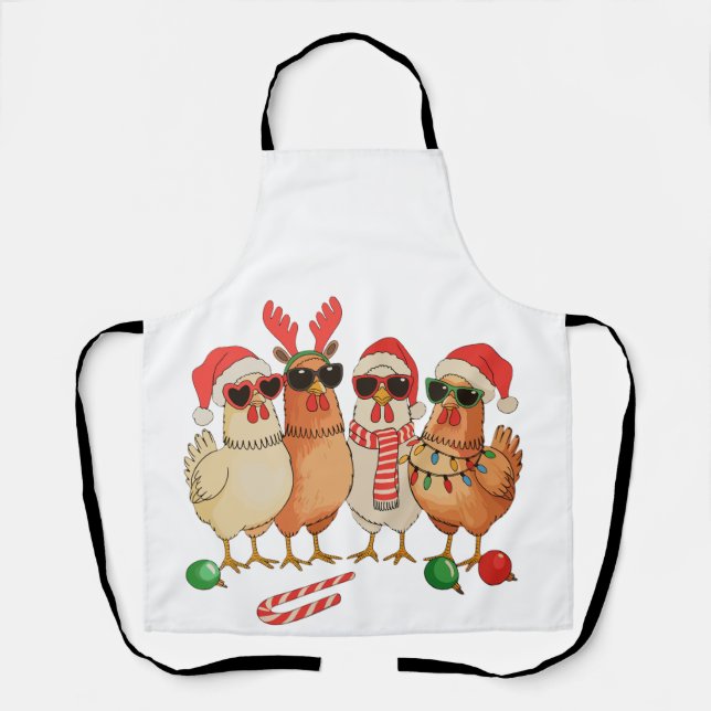 Weihnachtsbauernhof Weihnachten Weihnachtsmannmütz Schürze (Vorderseite)
