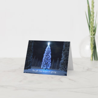 Weihnachtsbaum 100 bepflanzte Bäume! Feiertagskarte