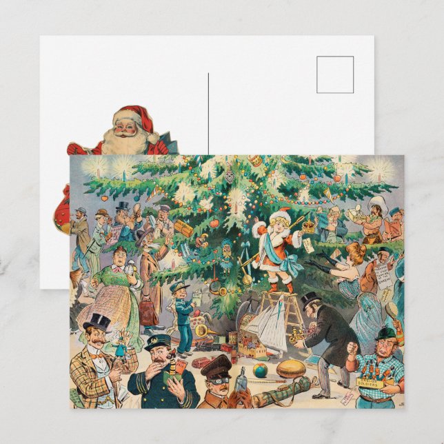 Weihnachtsbaum (1902) feiertagspostkarte (Vorne/Hinten)