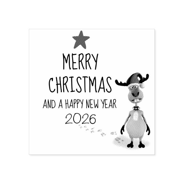 Weihnachtsbaum 2021 von Funny Rentier Gummistempel (Prägung)
