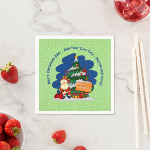 Weihnachtsbaum 20xx Text hinzufügen Serviette
