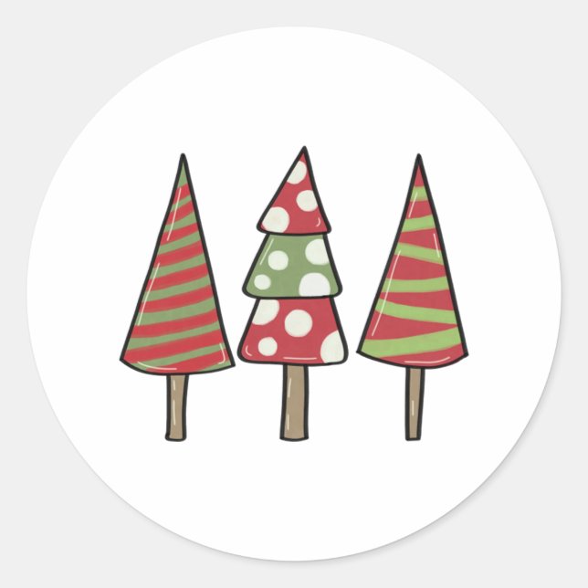 Weihnachtsbaum 37 runder aufkleber (Vorderseite)
