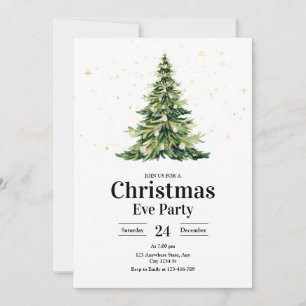 Weihnachtsbaum-Abend-Party-Urlaub Moderne Minimali Einladung