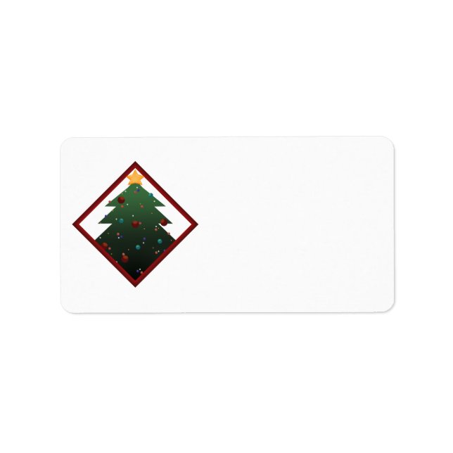 Weihnachtsbaum Adressaufkleber (Vorne)