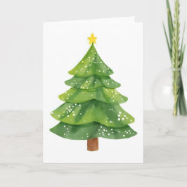 Weihnachtsbaum-Aquarell-Malerei Feiertag Feiertagskarte