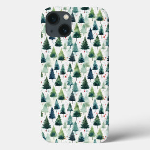 Weihnachtsbaum Aquarell Nahtloses Muster. Case-Mate iPhone Hülle