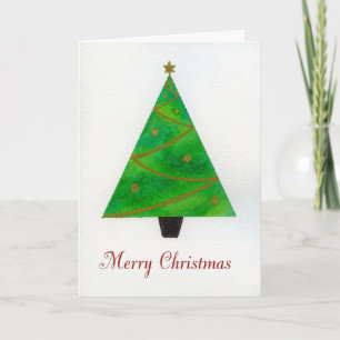 Weihnachtsbaum Aquarellkarte Karte