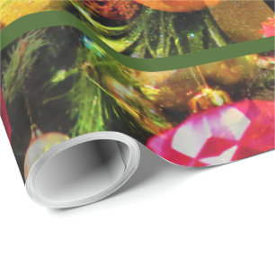 Weihnachtsbaum Art Grüne Grenze Charme fröhlich Geschenkpapier