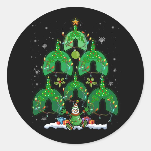 Weihnachtsbaum Atemtherapie Weihnachtsbaum Runder Aufkleber (Vorderseite)