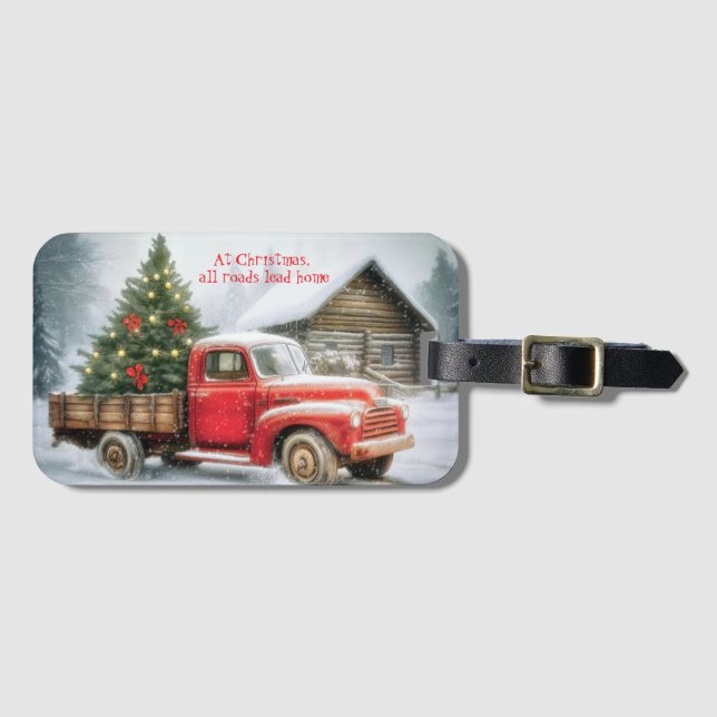 Weihnachtsbaum auf LKW Winter Gepäckanhänger (Vorderseite (Horizontal))