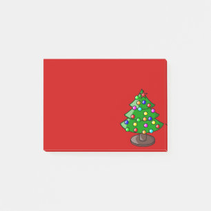 Weihnachtsbaum auf Red Post It Note Post-it Klebezettel