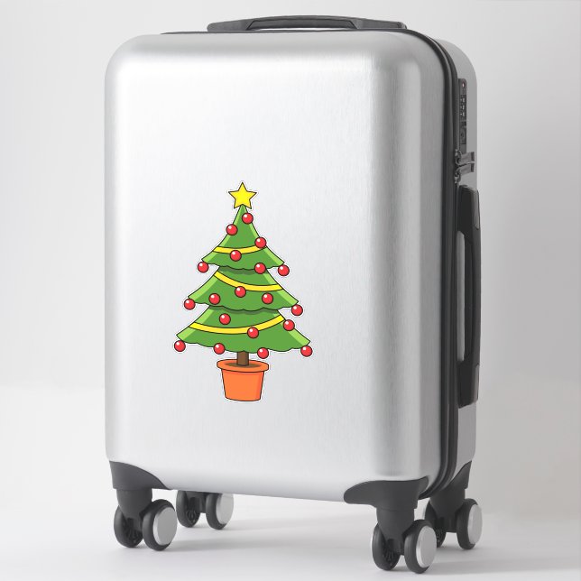 Weihnachtsbaum Aufkleber (Koffer)