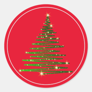 Weihnachtsbaum-Aufkleber Runder Aufkleber
