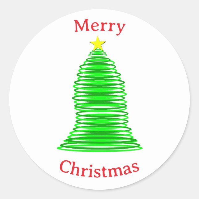 Weihnachtsbaum-Aufkleber Runder Aufkleber (Vorderseite)