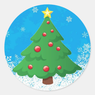 Weihnachtsbaum-Aufkleber Runder Aufkleber