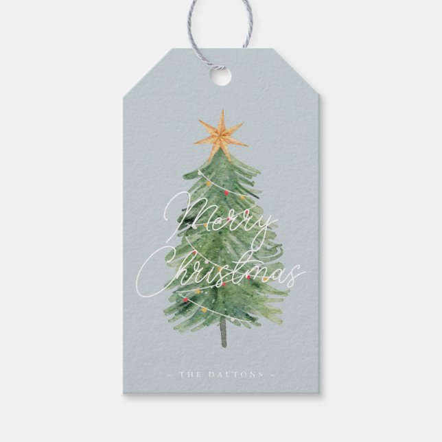 Weihnachtsbaum aus dem Mittelalter | Geschenkmarke Geschenkanhänger (Vorderseite)