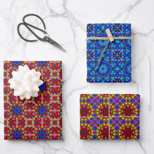 Weihnachtsbaum aus festem Glas Geschenkpapier Set